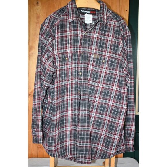 WRANGLER Riggs Workwear Men's Flannel Shirt, Size XXL, Cowboy, Ranch - Picture 1 of 3